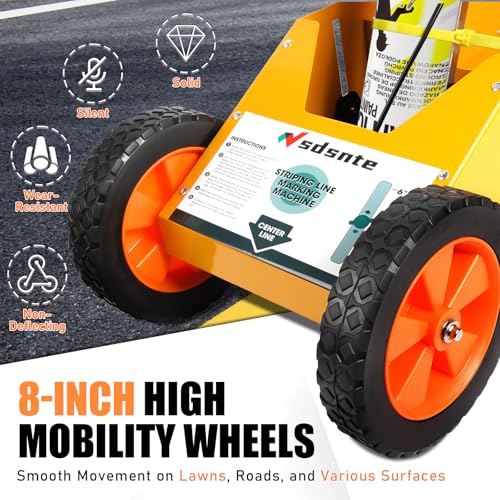 2 in 1 Detachable Parking Striping Line Marking Machine & Wand - Upgraded