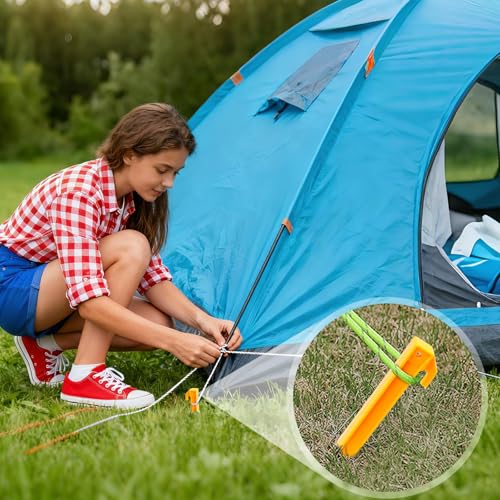 9 Inch Heavy Duty Plastic Tent Stakes - 10 Pack for Tents & Canopies