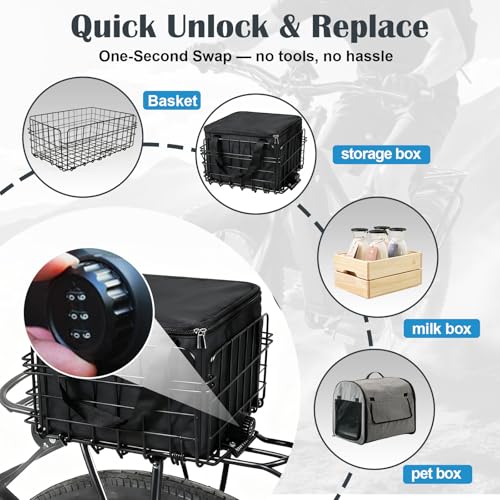 KPOCKED Adapter Plate Set with Lock for Bike Rack Cargo & Baskets