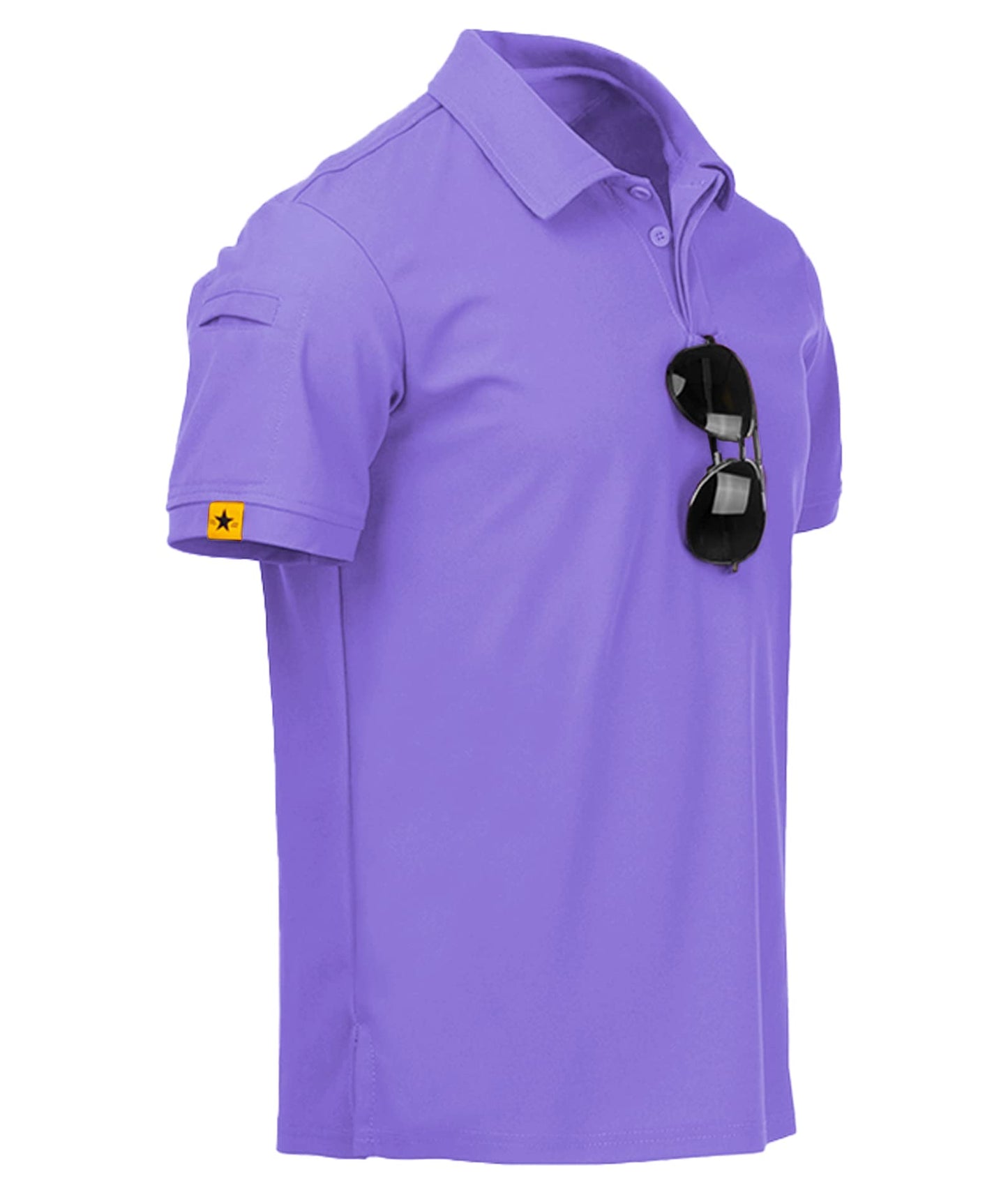 ZITY Mens Polo Shirt Short Sleeve Sports Tactical T-Shirt Athletic Golf Polos Daily Casual Stylish Collared Shirts for Men Purple 5X-Large