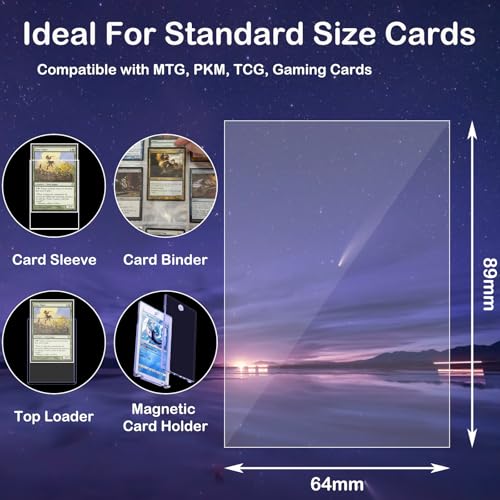 400 Pack Card Sleeves - Clear Inner Sleeves for Trading Cards (64x89mm)