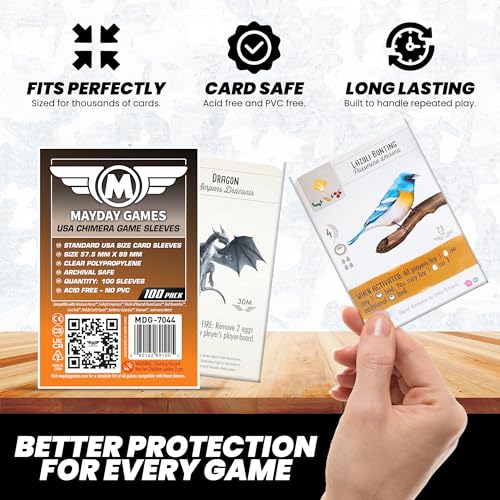 Chimera Card Sleeves - 100 Pack, 57.5 x 89 mm, Clear Polypropylene