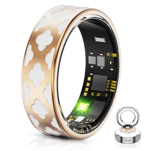 UouNeaCo Smart Ring for Women& Men -Health Tracker Ring with Heart Rate/Blood Oxygen/Sleep Tracker/Step Counter/10ATM Waterproof Fitness Ring，Free No Subscription Fee, for iOS&Android (#9)