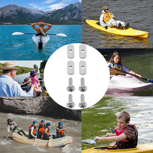 304 Stainless Steel Kayak Rail Track Screws & Nuts - 4 Pcs Kit