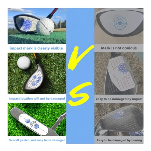 Golf Impact Tape Labels - 180 PCS Swing Training Stickers for Club Analysis