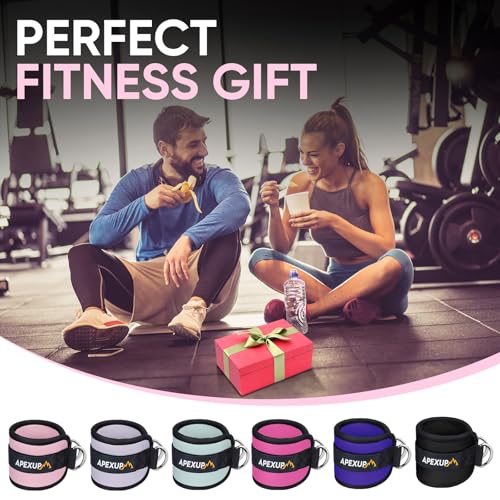 Adjustable Ankle Straps for Cable Machines - Neoprene Padding
