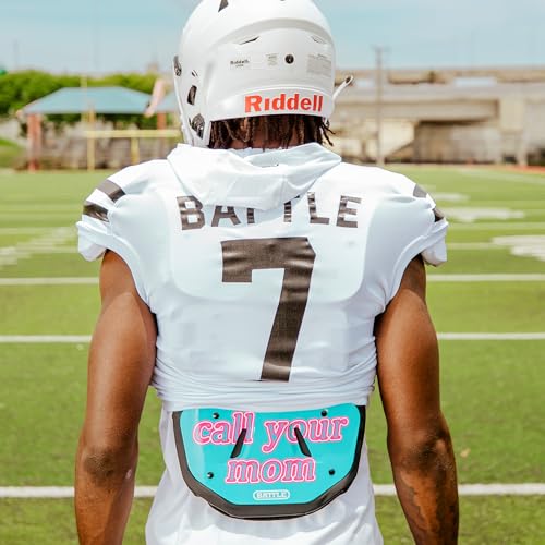 Battle Sports USA Football Back Plate - Youth & Adult, American Flag Silver/Black