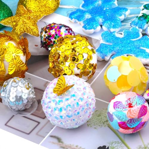 7cm White Foam Balls Set for DIY Crafts Christmas Easter Ornaments - 15pcs