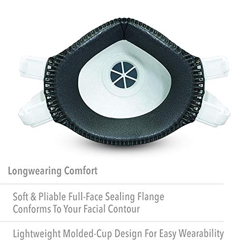 Honeywell Safety Products SAF-T-Fit Plus Disposable Lead Paint Removal P100 Respirator Mask with Exhalation Valve, 1-Pack (RWS-54020)