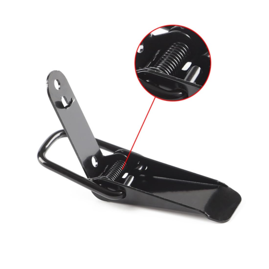 Latch Black Toggle Latch, Steel Spring Loaded Toggle Latch, Black Catch Hasp Clamp Clip Lock with for Cabinet, Wooden Case, Box(8 Pcs)