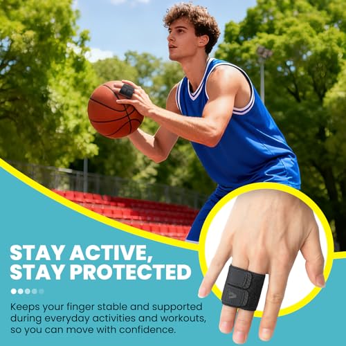CEYOME Medium Adjustable Finger Splint Wraps 2 Pack for Support & Alignment