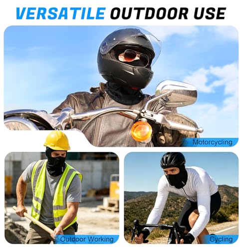CENSGO Motorcycle Balaclava Face Mask,Cooling Helmet Liner with Mesh