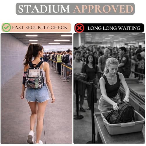 Clear Stadium Approved Backpack - Waterproof PVC See-Through Bag