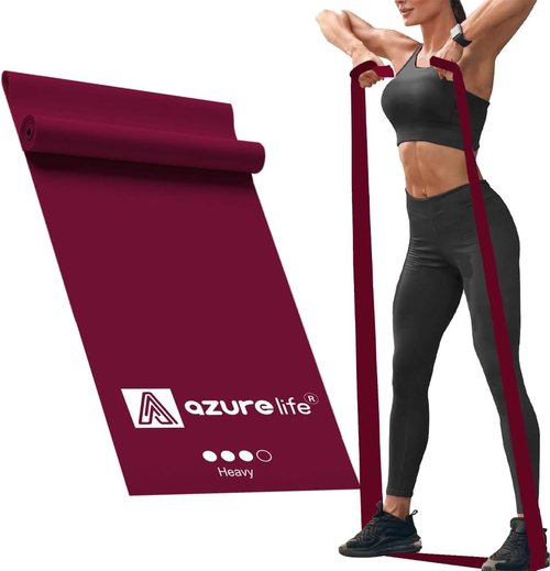 Azurelife Professional Resistance Bands - 8 Yards Bulk Non-Latex Elastic for Yoga, Pilates & Rehab | Versatile Stretch Bands for Home or Gym Workouts