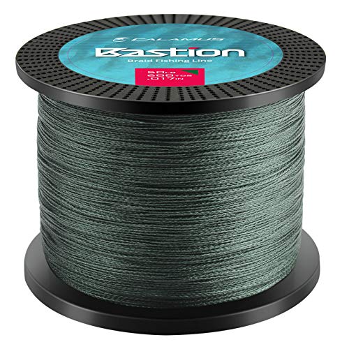 Calamus Bastion Braided Fishing Line 20LB - Moss Green, 600 Yards, Strong & Abrasion Resistant