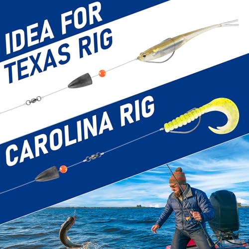 Bullet Fishing Weights 1/16oz - 30-Pack Lead Sinkers for Texas & Carolina Rigs