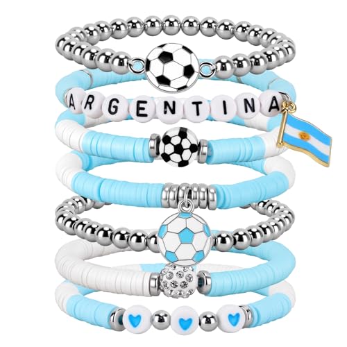Soccer Bracelet for Women - Argentina Team Spirit Jewelry