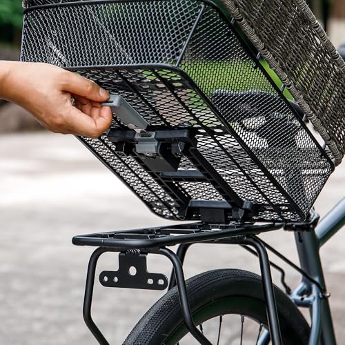 PINNAMAX Bike Rear Rack with MIK Adapter – Adjustable 26"-29" Pannier Carrier, 60lb Capacity