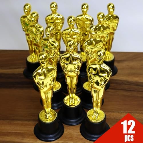 Gold Award Trophy - 12-Pack 6" Durable Plastic Statues