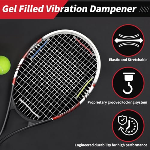 Tennis Racket Dampeners - 8 Pack Silicone Shock Absorbers
