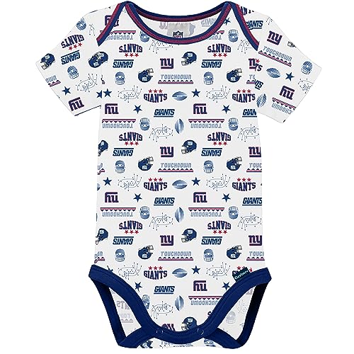 NFL Baby Bodysuit 3-Pack - New York Giants, 6-12 Months