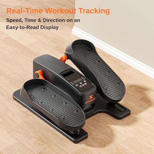 Under Desk Elliptical Exercise Machine - Portable Leg Pedaler with 12 Speeds & Remote