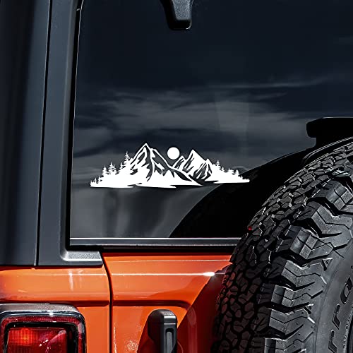 Mountains Silhouette Vinyl Sticker Decal - 5.5" x 1.5"