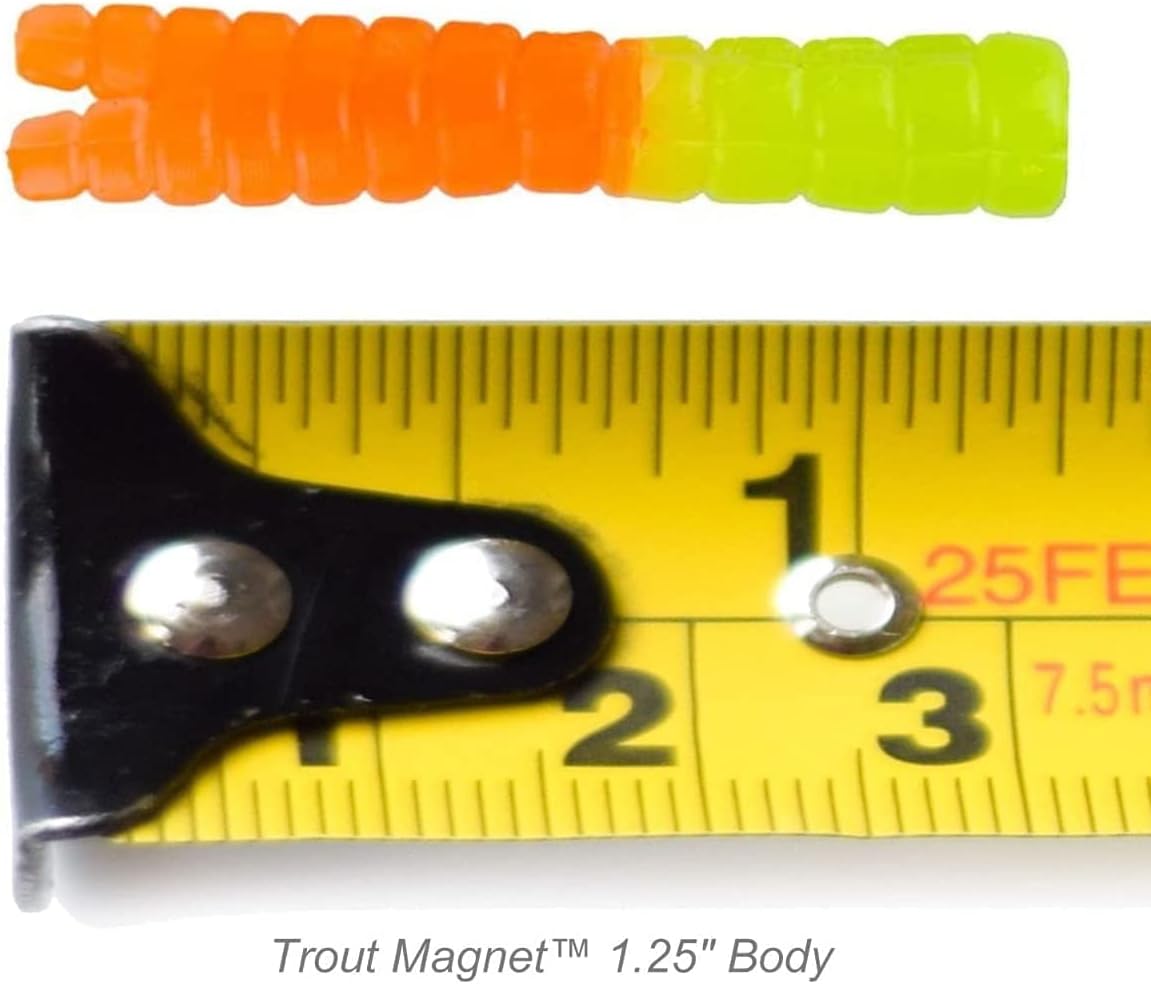 Trout Magnet | 50-Pack Split-Tail Grub Bodies for Effective Trout Fishing