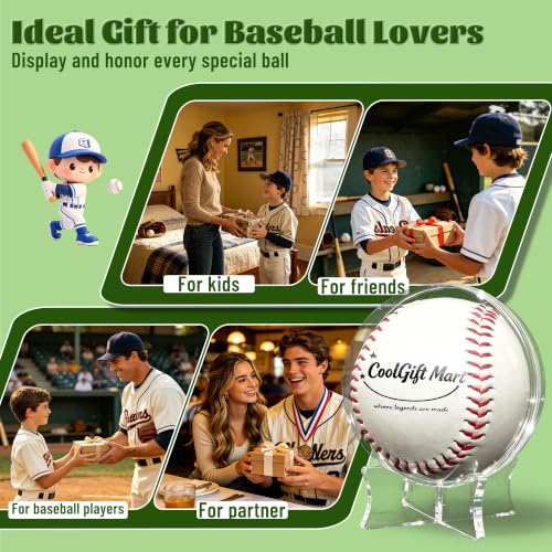 Baseball Display Case with Transparent Base - Color D