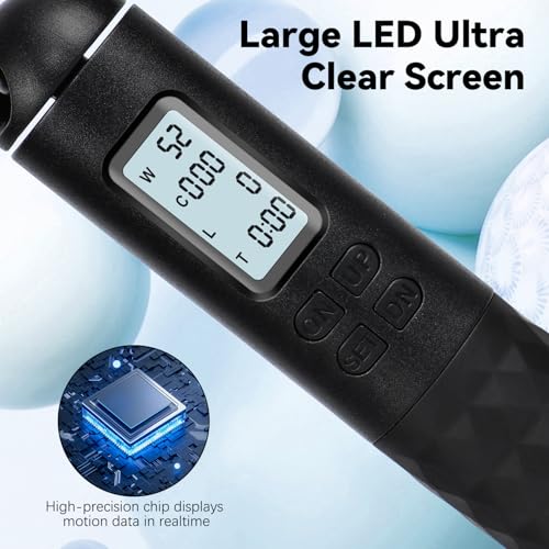 Vizela Digital Jump Rope with Counter - Adjustable Cordless Exercise for Weight Loss