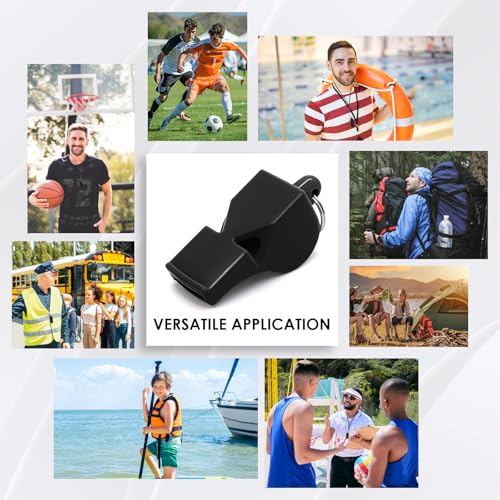 Pealess Sports Whistle with Lanyard - 120dB Sound - 5 Pack