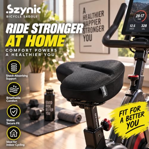 X-Large Gel Foam Bike Seat Cover with Anti-Slip Bottom - Szynic