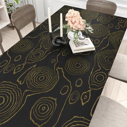 WESTICK Black/Gold Wood Contact Paper for Counter Top Peel and Stick Waterproof Wood Wallpaper Self Adhesive Vintage Wooden Grain Contact Paper for Countertops Kitchen Cabinets and Drawers 15.8" x 80"
