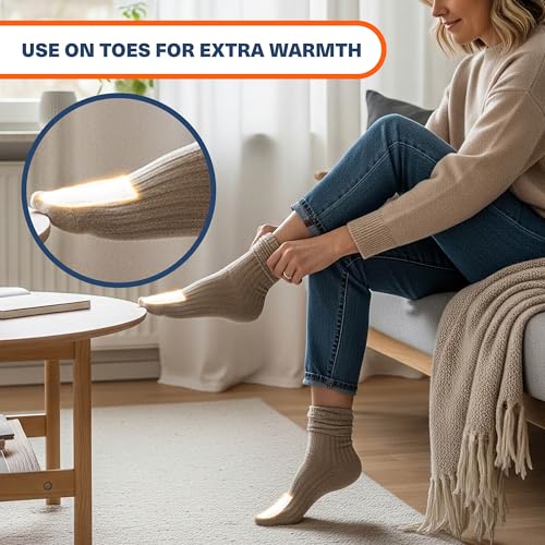 Bramble Adhesive Toe Warmers 40 Pairs - Long-Lasting Cold Weather Foot Heating