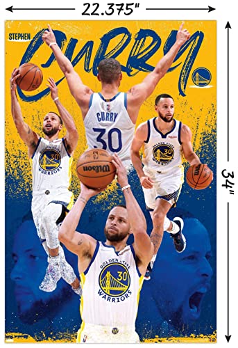 NBA Golden State Warriors Stephen Curry Wall Poster - Unframed 34"L x 22.4"W