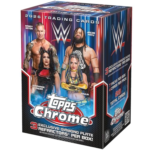 2026 Topps Chrome WWE Trading Cards - Factory Sealed Value Box