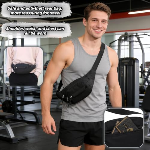 Adjustable Water-Resistant Fanny Pack for Running & Travel