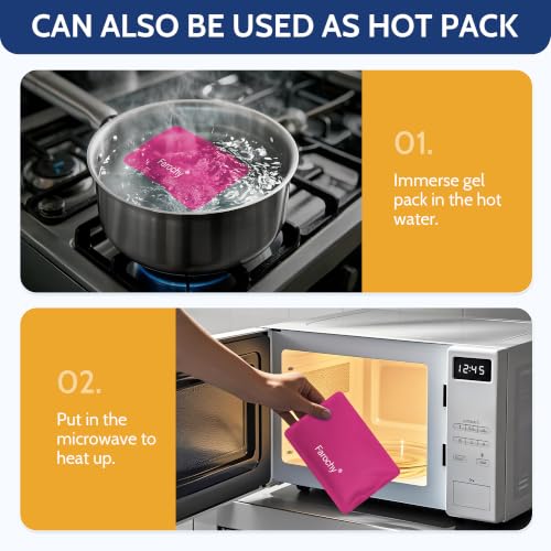 Reusable Ice Packs for Lunch Boxes, 2Pcs Soft Cooler Gel Pack