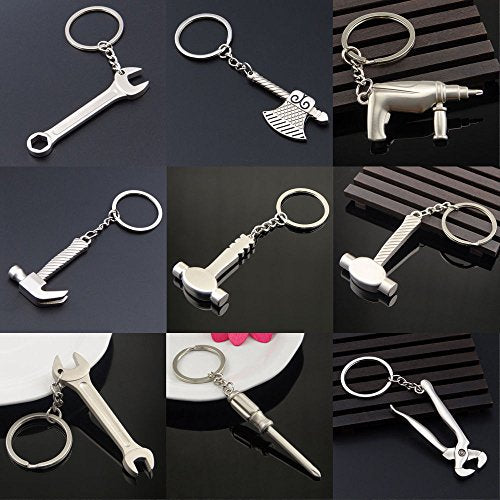 16pcs Mini Tool Keychains Set - Realistic Hand Tool Replicas for Gifts & Collectibles