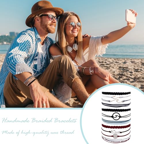 Waterproof String Anklet Bracelet Set - 11pcs for Women