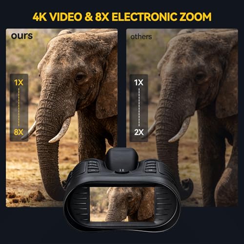 Night Vision Goggles with AI Smart Rangefinder,4K Video Full Dark HD