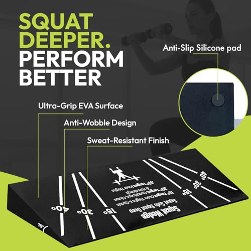 Squat Wedge Block - Non-Slip EVA Slant Board for Deep Squats & Stretches