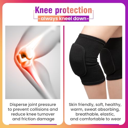 Volleyball Knee Pads for Women, Men & Kids - Small, Black