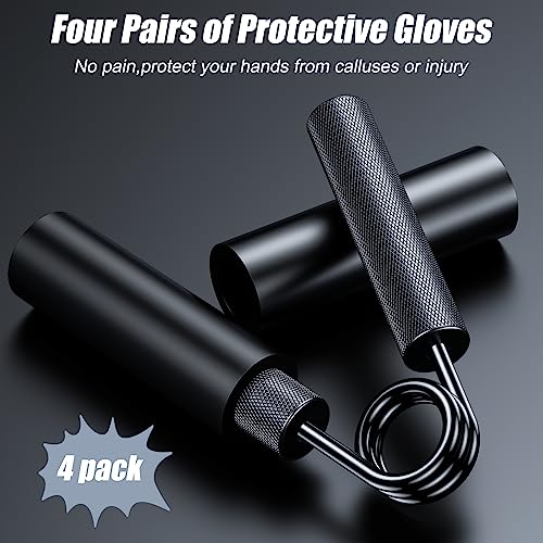 Grip Strength Trainer Kit - 4 Pack Metal Hand Gripper - Black