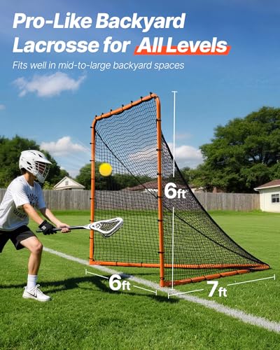 Portable Lacrosse Goal Set - 6' x 6' Folding Training Net