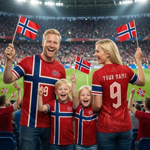 Custom Norway Soccer Jersey - Norway 1 - Lightweight Crop Top