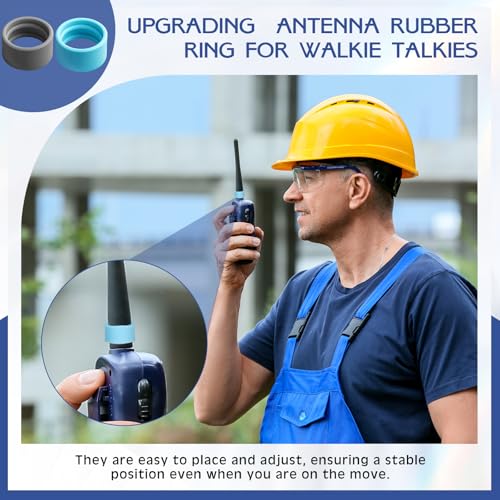 10 Pcs Colorful Antenna Rubber Rings for Two Way Radios