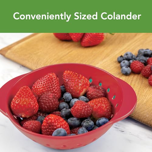 Mini Berry Colander Strainer - Cayenne Red, BPA-Free Melamine