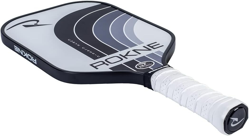 ROKNE Curve Classic Pickleball Paddle - USAPA Approved Fiberglass Design | Precision Engineering for Maximum Spin & Comfort