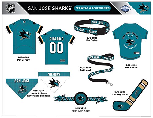 NHL San Jose Sharks Jersey for Dogs & Cats - Medium